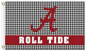 Wholesale customized top quality NCAA Alabama Crimson Tide 3'x5' polyester flags roll tide for sports team banners