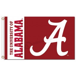 Customized high quality NCAA Alabama Crimson Tide 3'x5' polyester flags wordmark for sports team banners