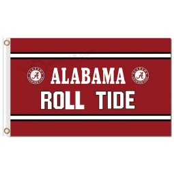 Customized high quality NCAA Alabama Crimson Tide 3'x5' polyester flags stripes up and down for sports team banners