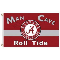 Customized high quality NCAA Alabama Crimson Tide 3'x5' polyester flags man cave for sports team banners