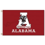 Customized high quality NCAA Alabama Crimson Tide 3'x5' polyester flags for sports team flags with high quality