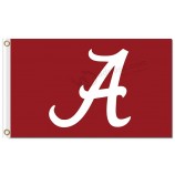 Customized high quality NCAA Alabama Crimson Tide 3'x5' polyester flags A for sports team flags with high quality