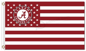 NCAA Alabama Crimson Tide 3'x5' polyester flags star stripes for sports team flags