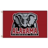 Wholesale customized top quality NCAA Alabama Crimson Tide 3'x5' polyester flags big logo for sports team flags