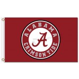 Wholesale customized top quality NCAA Alabama Crimson Tide 3'x5' polyester flags with your logo