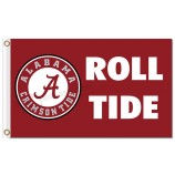 Wholesale customized top quality NCAA Alabama Crimson Tide 3'x5' polyester flags with your logo