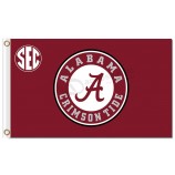 Wholesale customized top quality NCAA Alabama Crimson Tide 3'x5' polyester flags with your logo