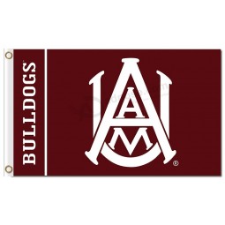 Wholesale customized high-end NCAA Alabama A&M Bulldogs 3'x5' polyester flags wordmark for sports team banners and flags