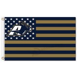 Wholesale customized top quality NCAA Akron Zips 3'x5' polyester flags stars with your logo