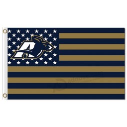 Wholesale customized top quality NCAA Akron Zips 3'x5' polyester flags stars with your logo