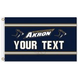 Wholesale customized top quality NCAA Akron Zips 3'x5' polyester flags your text for sports team banners and flags