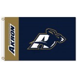 Wholesale customized top quality NCAA Akron Zips 3'x5' polyester flags wordmark for sports team banners and flags