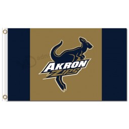 Wholesale customized top quality NCAA Akron Zips 3'x5' polyester flags for sports team banners and flags with your logo
