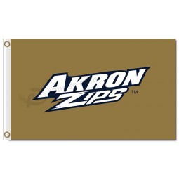 Al por mayor personalizada de alta calidad ncaa akron zips 3'x5 'banderas de poliéster nombre del equipo para banderas deportivas y banners 