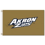 Wholesale customized top quality NCAA Akron Zips 3'x5' polyester flags team name for sports flags and banners with your logo