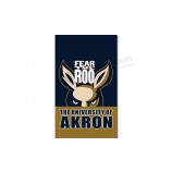 Wholesale customized top quality NCAA Akron Zips 3'x5' polyester flags with your logo