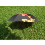 Wholesale custom high-end Black branded umbrella