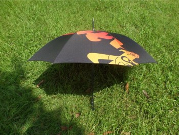 Wholesale custom high-end Black branded umbrella