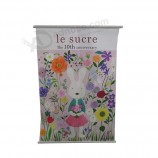 Hot sale fabric hanging scroll banner custom printing