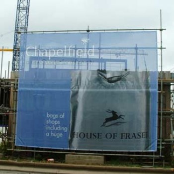 Banner de cerca de malha de publicidade ao ar livre de bandeira de impressão digital