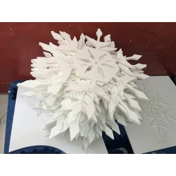 Forma acrílica feita sob encomenda da neve cortada para o presente do Natal