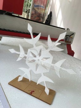 High quality christmas snow shape acrylic die cut 