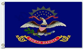 Groothandel aangepaste staat, gebied en stadsvlaggen noorden-Dakota 3'x5 'polyester vlaggen