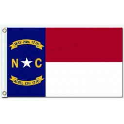 Banderas de estado, territorio y ciudad personalizadas al por mayor north_carolina banderas de poliéster 3'x5 '