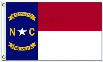 Groothandel aangepaste staat, grondgebied en stad vlaggen north_carolina 3'x5 'polyester vlaggen