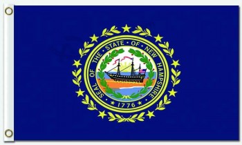 卸売りのカスタム州、領土、都市フラグが新しくなりました-Hampshire 3'x5 'ポリエステルの旗
