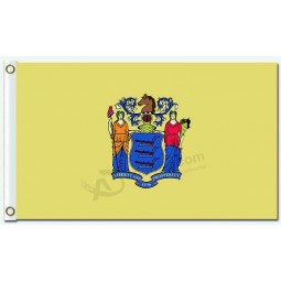 Banderas de estado, territorio y ciudad personalizadas al por mayor new_jersey 3'x5 'banderas de poliéster
