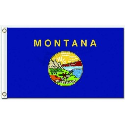 モンタナ州3'x5 'のポリエステル製の旗、卸売りのカスタム州、準州、都市の旗