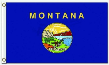 Groothandel aangepaste staat, grondgebied en stad vlaggen montana 3'x5 'polyester vlaggen