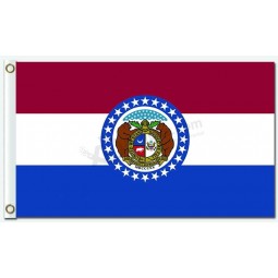 Großhandelsgewohnheitszustand, Gebiet und Stadtflaggen Missouri 3'x5 Polyesterflaggen