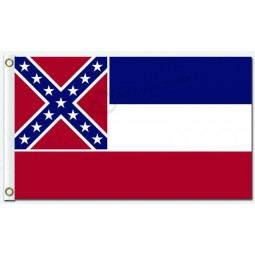批发定制州，领土和城市旗帜？密西西比3'x5'涤纶旗帜