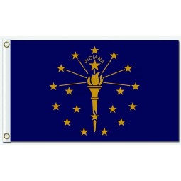 Großhandelsgewohnheitszustand, Gebiet und Stadt kennzeichnet Indiana 3'x5 Polyesterflaggen