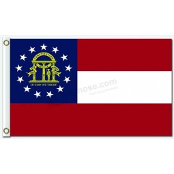 état de gros personnalisé, drapeaux de la ville et du territoire géorgie 3'x5 'drapeaux de polyester
