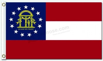 Groothandel custom staat, grondgebied en stad vlaggen georgia 3'x5 'polyester vlaggen