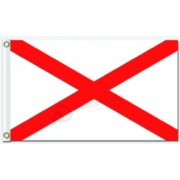 Banderas de estado, territorio y ciudad de encargo al por mayor de alabama 3'x5 'banderas de poliéster