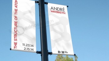Groothandel aangepaste outdoor hoge kwaliteit rechthoek reclame vlag banner met paal