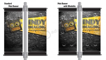 Customized Roadside advertising street pole flags banner