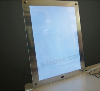 Caja de luz led espejo sensor con logotipo personalizado