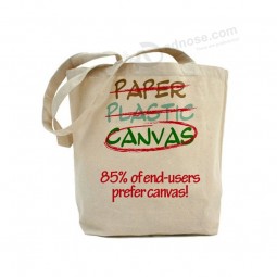 Eco-Vriendelijke gerecyclede goedkope promotie custom kleurrijke tote 100% katoenen canvas tas