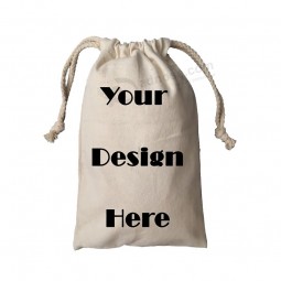 Cotton Canvas Drawstring Laundry Bag with Custom Logo 