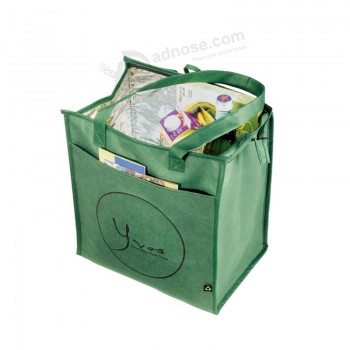 Custom Polyester Nonwoven Frozen Food Lunch Insulated Cooler Bag