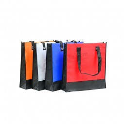 Shopping bag in tessuto non tessuto riciclato multicolore con logo personalizzato