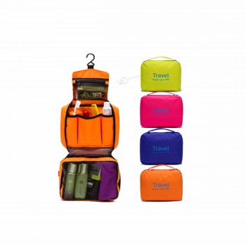 Portable Multi-function Waterproof Hanging Wash Bag Toiletry Bag Travel Cosmetic Bag Pouch