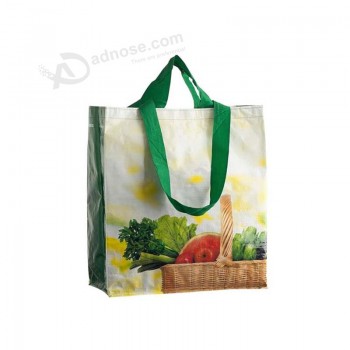 Laminated on PP Woven Tote Bag with Custom Logo