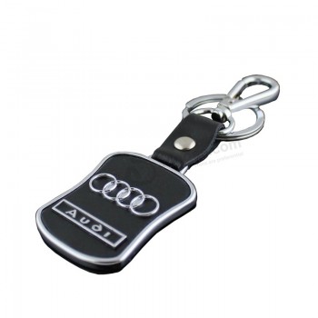 Auto Logo Audi Schlüsselanhänger mit schwarzem PU-Leder im Großhandel