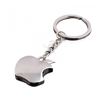 Мода яблоко форме металла брелок с пользовательским логотипом